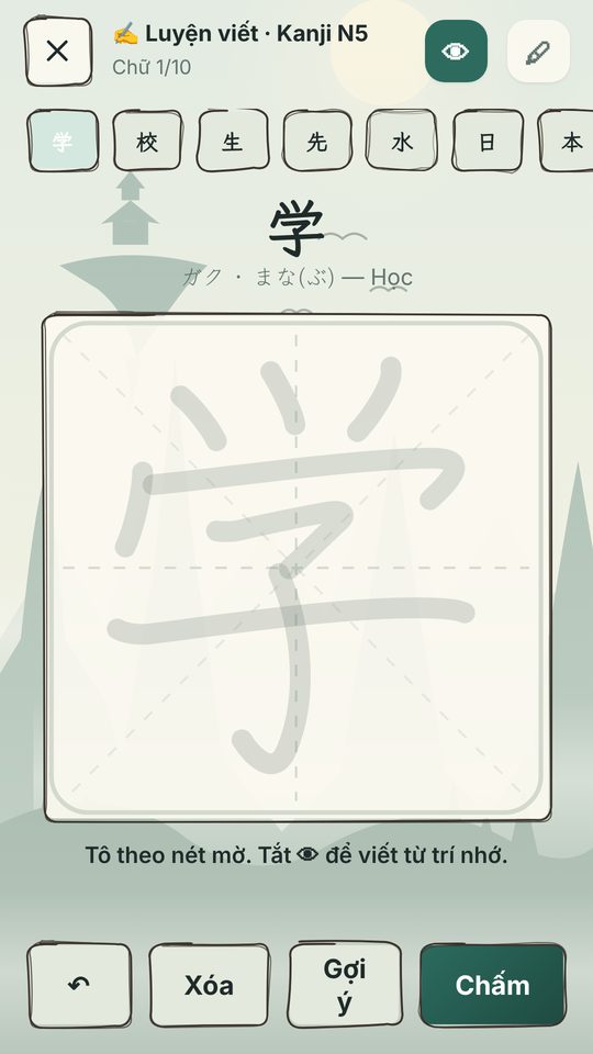 Viết kanji